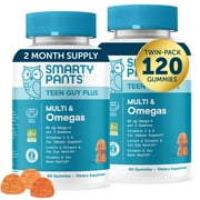 SmartyPants Teen Guy Plus Multi & Omega-3 Gummies 2-Pack, Improved Formula, Delicious Taste, 60 Ct