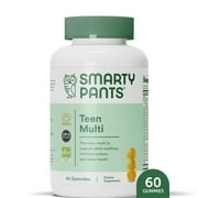 SmartyPants Teen Multi Gummy Vitamins with D3, C & B12 - 60ct