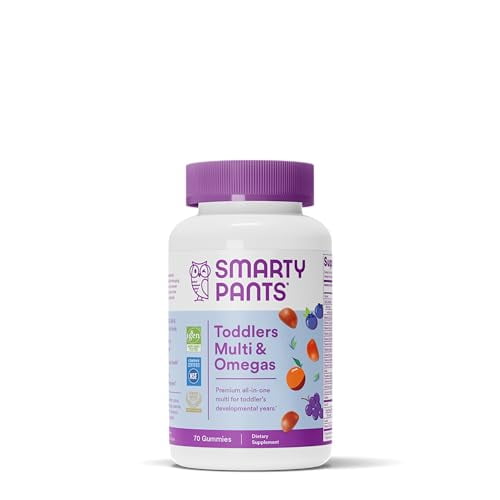 SmartyPants Toddler Multivitamin Gummies Omega3 Fish Oil (EPA/DHA), Vitamin D3, C, Vitamin B12