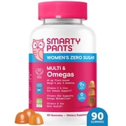 SmartyPants Women's Zero Sugar Multi & Omega-3 Gummies, Improved Formula, 90 Ct