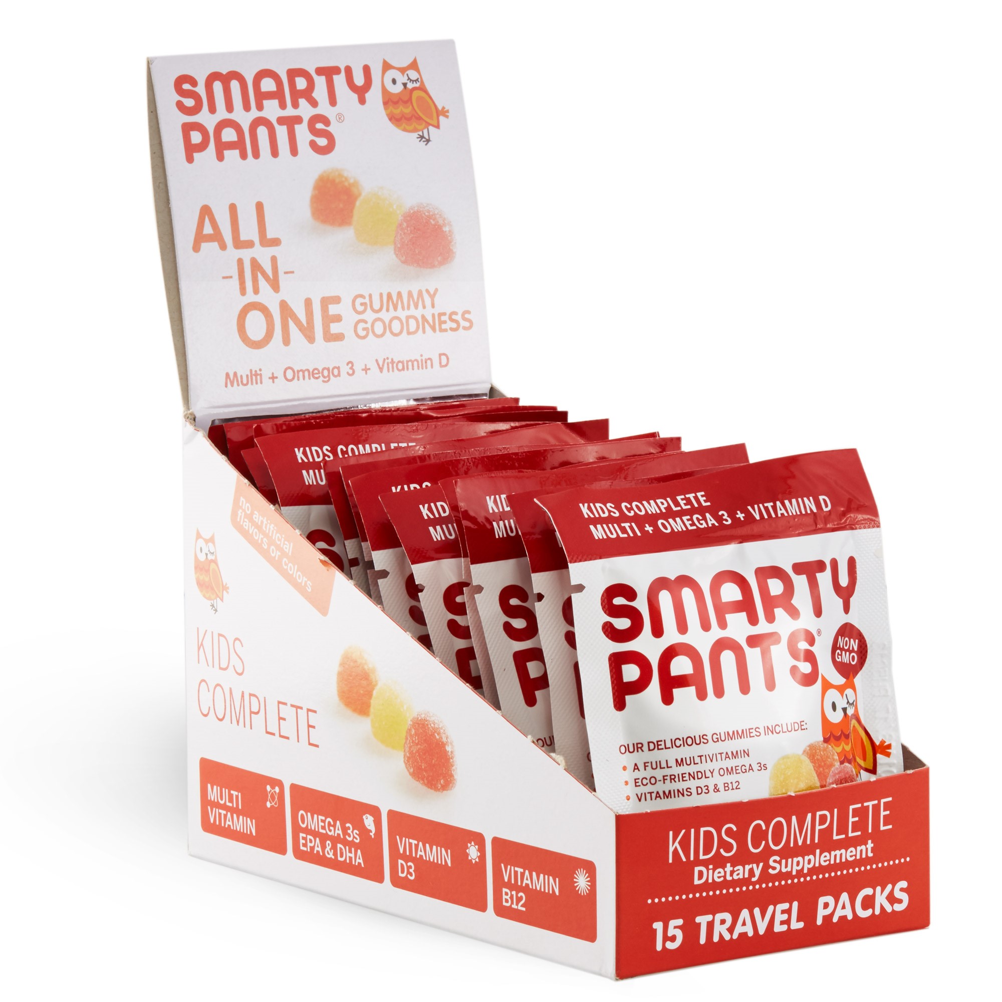 Smartypants gummy vitamins on-the-go! kids complete with multivitamin, omega 3s and vitamin d packets, 15 ct - image 1 of 2