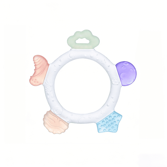 Smasener 2 Pcs Baby Teething Toys for 6-12 Months Infants and Toddlers Easy to Grip Easy to Clean Relieves Teething Discomfort Soothes Sore Gums, Star Contact Teether