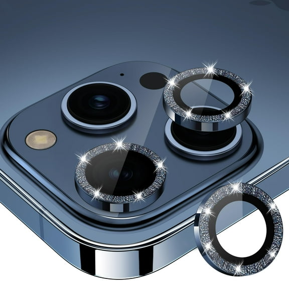 Smasener for Camera Lens Protector for iPhone 15 Pro 6.1in iPhone 15 Pro Max 6.7in,9H tempered glass metal individual ring Camera Cover for iPhone 15 Pro 6.1in iPhone 15 Pro Max 6.7in