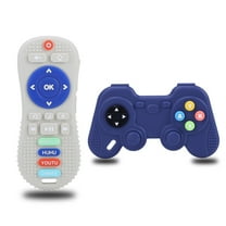 Smasener Teething Toys for Toddlers, 2 PcsTeething Toys for Baby 0-6 Months 6-12 Months - Teether Chew Toys Set for Toddler Boy and Girl, Remote Control and Game Controller Teething Toys Gift