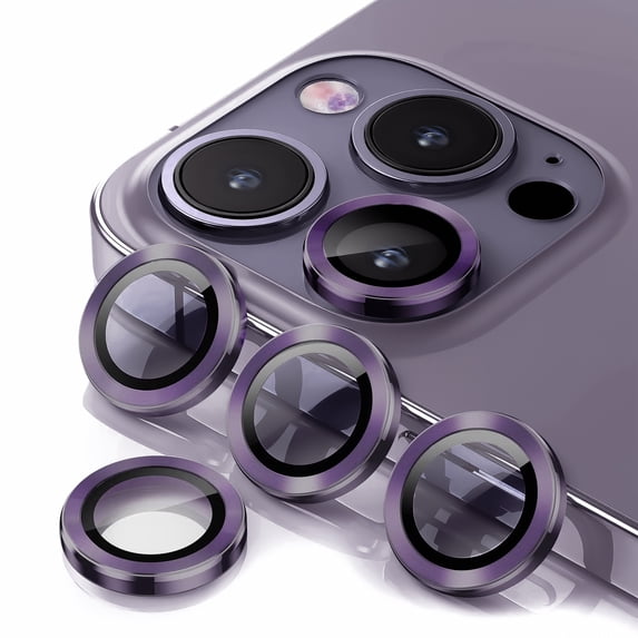 Smasener for iPhone 14 Pro Max (6.7 inch)/ iPhone 14 Pro (6.1 inch) Camera Lens Protector,Anti Scrach HD Tempered Metal Glass Camera Screen Protector Shockproof Cover Film