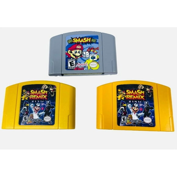 Smash Bros Bundle - N64 Super Smash Bros + Smash Remix 1.3 + 1.4
