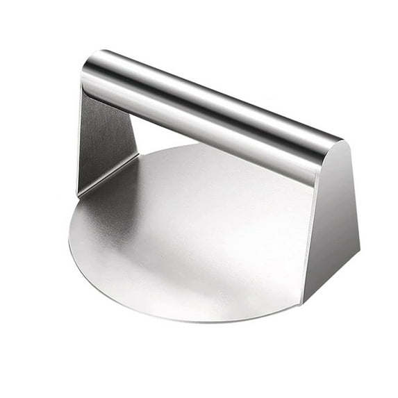Smash Burger Press,5.5-Inch Round Stainless Steel Burger Smasher, Professional Stainless Steel Burger Press Grill Accessories for Flat Top Grill, Hamburger Press, Easy to Clean (Round) - 14cm