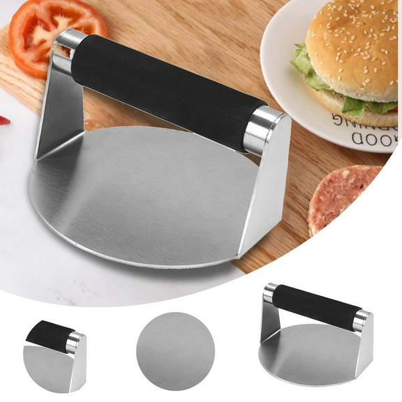 Smash Burger Press, Hamburger Smasher Tool for Griddle, Heavy-Duty Smashed Meat Press with Anti-Scald Handle, 5.5" Non Stick Grill Press for Smashburger, Bacon, Ground Beef, Meat, Sausage