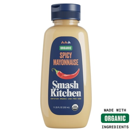 Smash Kitchen Organic Spicy Mayonnaise, 11.25 fl oz Bottle