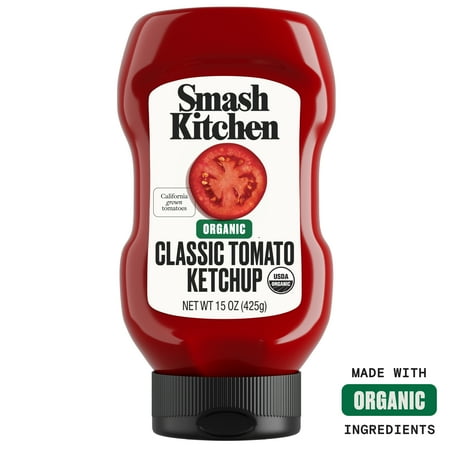 Smash Kitchen Organic Tomato Ketchup, 15 oz Bottle