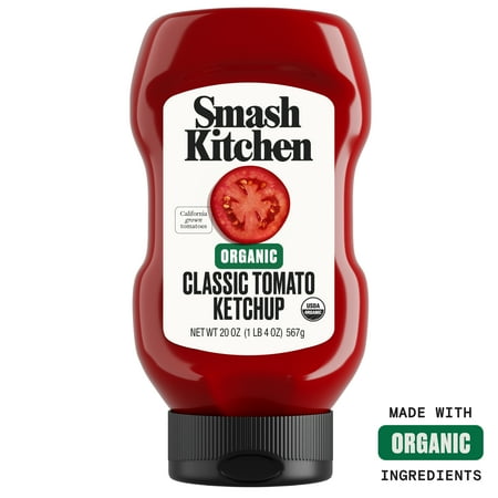 Smash Kitchen Organic Tomato Ketchup, 20 oz Bottle