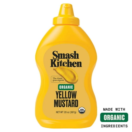 Smash Kitchen Organic Yellow Mustard, 20 oz Bottle