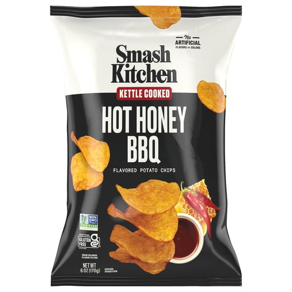 Smash Kitchen Hot Honey BBQ Non-GMO Kettle Chips, 6 oz