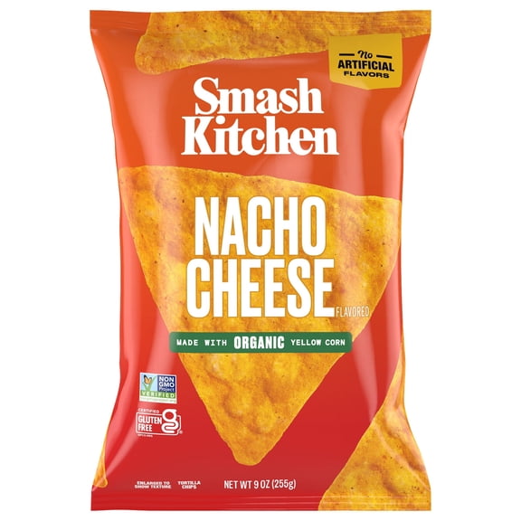 Smash Kitchen Nacho Cheese Non-GMO Tortilla Chips, 9 oz