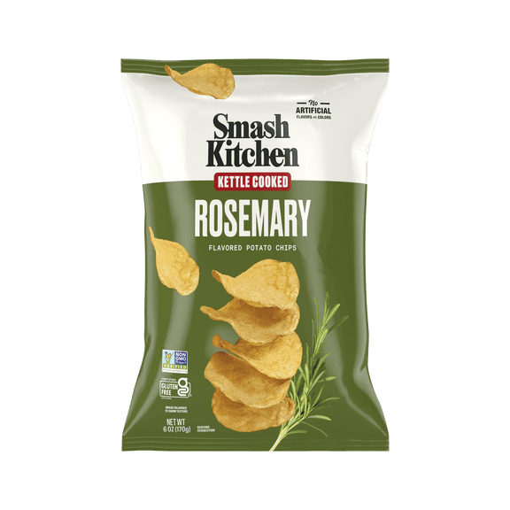 Smash Kitchen Rosemary Non-GMO Kettle Chips, 6 oz