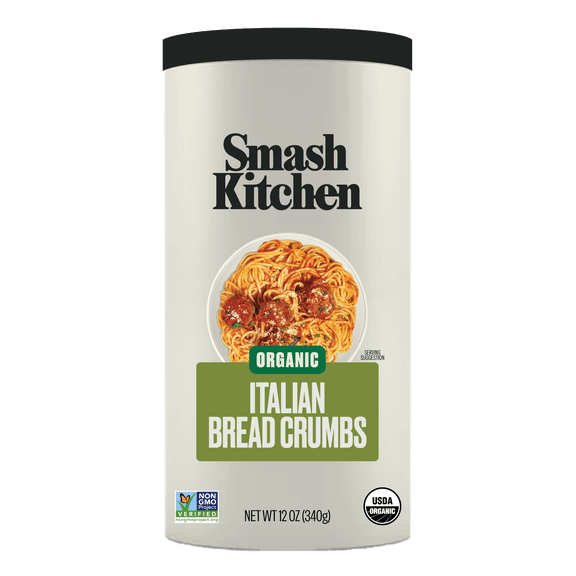 Smash Kitchen USDA Organic Non-GMO Italian Breadcrumbs, 12 oz