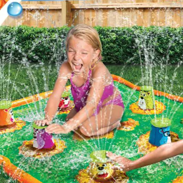 Banzai Smash 'N Splash Gopher Field - Kids Water Sprinkler Toy