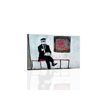 """Smash The System,Banksy"" CANVAS or PRINT WALL ART"