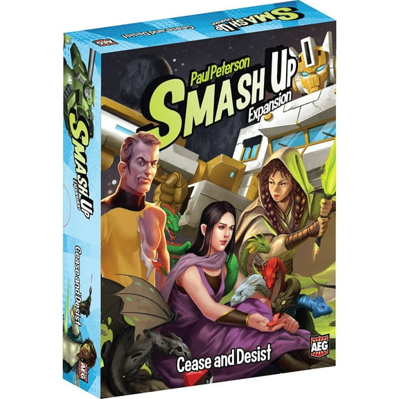 Smash Up: Cease & Desist - Stand Alone Expansion (2 Players) Or Combine With Other Smash Up Titles (4 Players) - Alderac Entertainment Group (AEG), Ages 14+, 2 Players, 45 Min