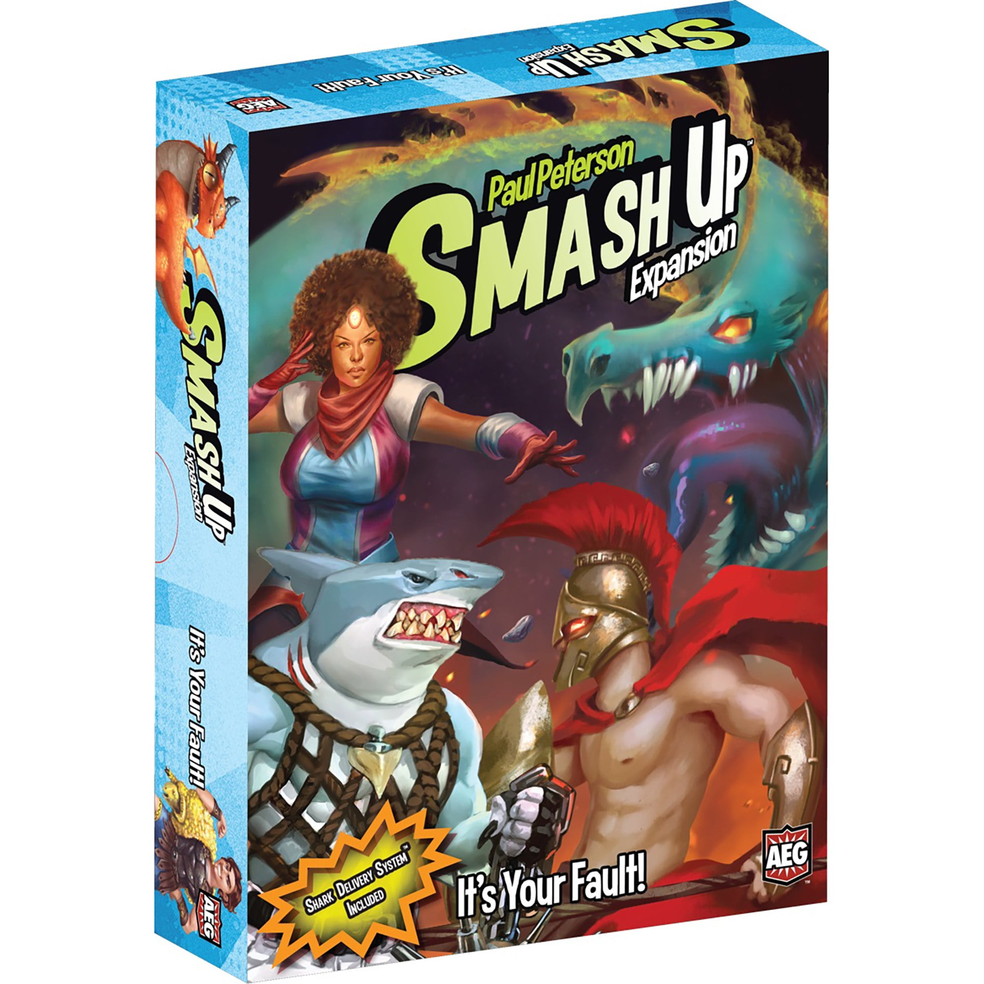 Smash Up: It's Your Fault - Stand Alone Expansion (2 Players) Or Combine With Other Smash Up Titles (4 Players) - Alderac Entertainment Group (AEG), Ages 12+, 2 Players, 45 Min