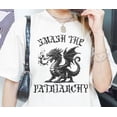 thumbnail image 1 of Smash the Patriarchy Dragon Fantasy T Shirt, Death Metal Feminist T-Shirt, Retro Graphic Tee, Vintage Dragon Shirt, Meme Tee, 1 of 5