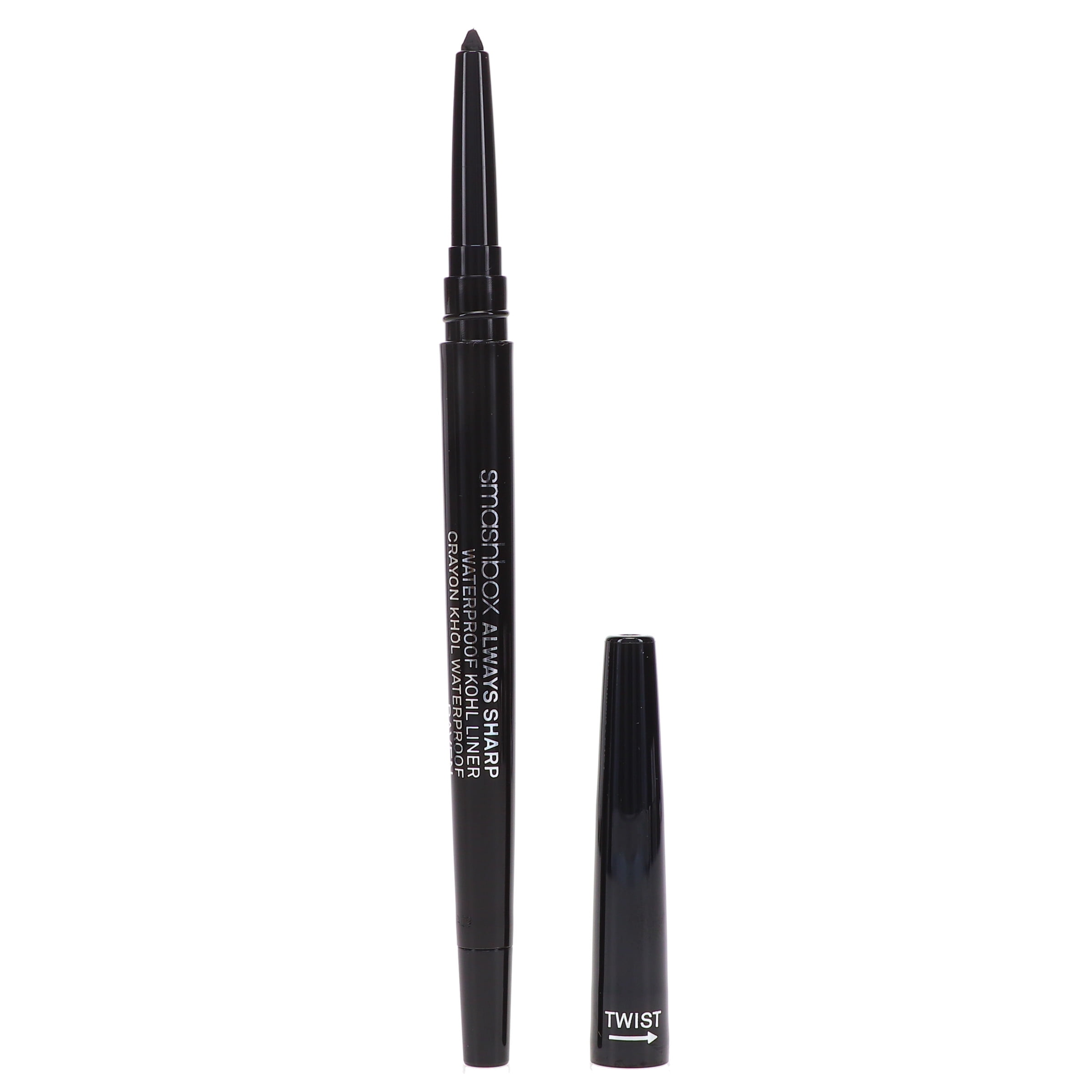 Smashbox Always Sharp Longwear Kohl Eyeliner Pencil | Self-Sharpening Cap When You Twist | Long Lasting, Waterproof Eyeliner, 0.01 Ounce, Raven