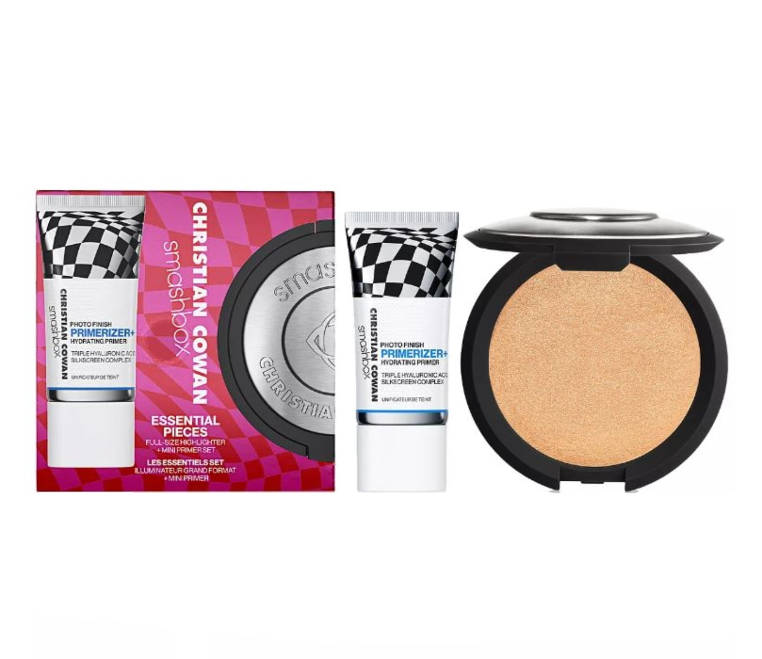 Smashbox Christian Cowan Collection Essential Pieces - Full Size Highlighter + Mini Primer Set - NEW IN BOX