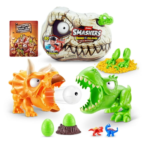 Smashers Dino Island T-Rex Battles Dinosaur Battling Novelty Unboxing Collectible Toy by ZURU