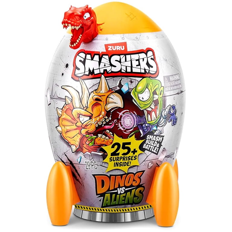 Smashers Dinos vs Aliens Rocket Mystery Pack (TRex, 25+ Surprises