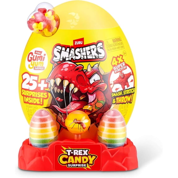 Smashers Gumi Yum Surprise T-REX Candy Surprise EPIC Mystery Egg [25+ Surprises!]