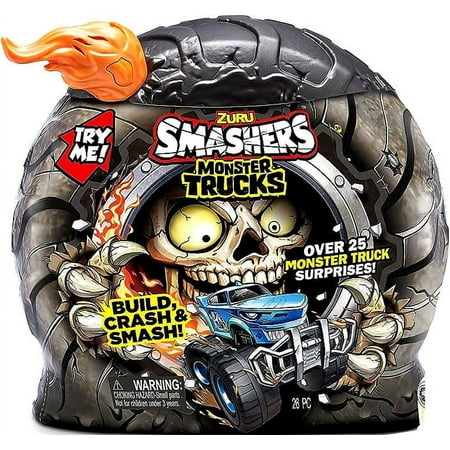 Smashers Monster Wheels Orange Flame Mystery Pack (Over 25 Monster Trucks Surprises!)