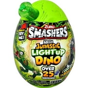 Smashers Series 1 Light Up Dino Green MEGA Mystery Egg Over 25 Surprises!
