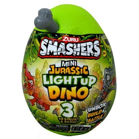 Smashers Series 1 Light Up Dino Grey MINI Mystery Egg (Unbox, Build & Battle)