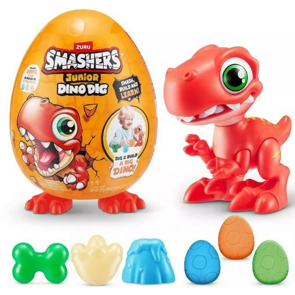 Smashers Series 1 RED Dinosaur SMALL Mystery Egg