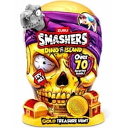 Smashers Series 5 Dino Island Giant Skull GOLD Treasure Hunt Mystery Pack Green Dino & Grey Shark Over 70 Surprises!