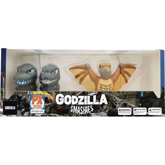 Smashies Atomic Godzilla, B&W Godzilla & King Ghidorah Stress Doll 3-Piece Set (SDCC 2021)
