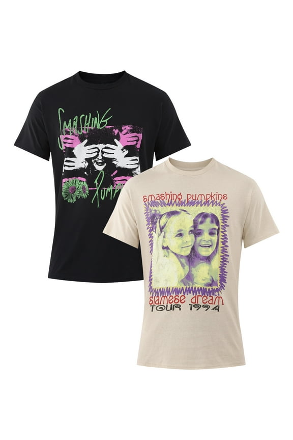 Men's & Big Men's Graphic Tees with Short Sleeves, 2-Pack, Sizes S-3XL