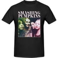 thumbnail image 1 of Smashing Pumpkins Men's Shirt Short Sleeves Cotton T-Shirt Casual Novelty T Shirts Black, 1 of 9