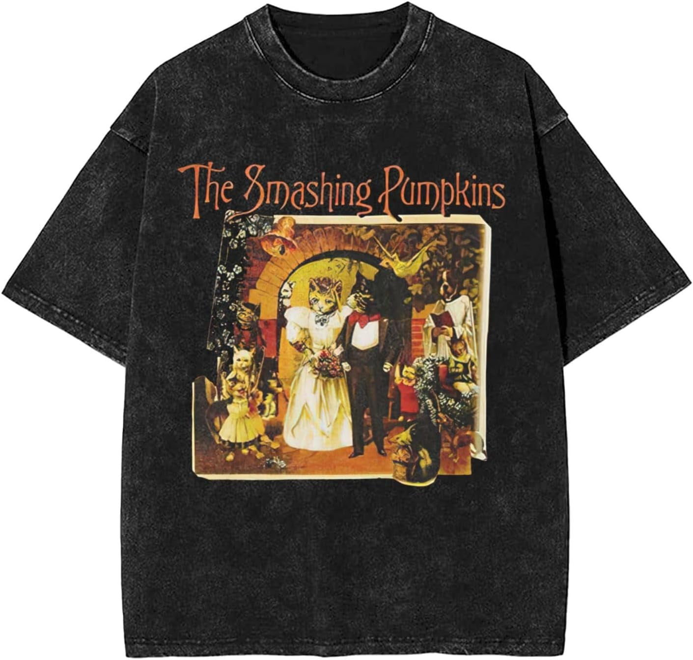Smashing Pumpkins Mens Oversized 3D Graphic Tees Shirt Casual