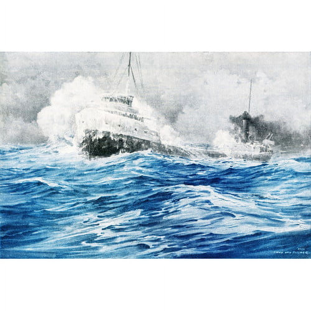 "Smashing Through Waves" Painting Print on Wrapped Canvas