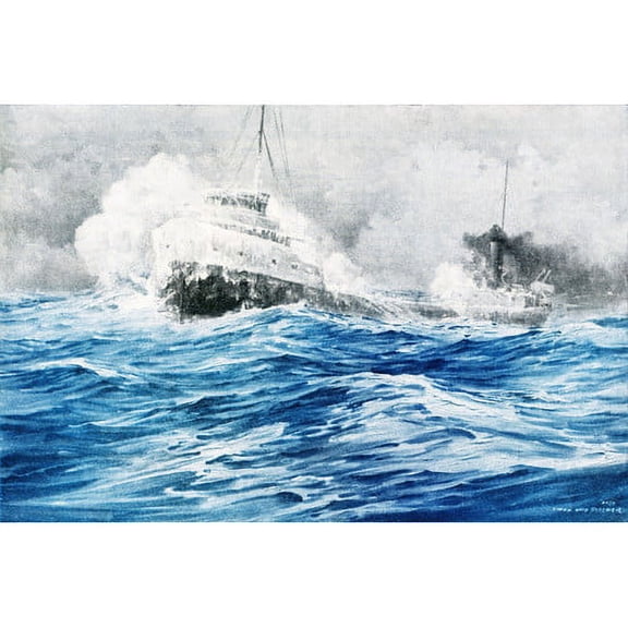 "Smashing Through Waves" Painting Print on Wrapped Canvas