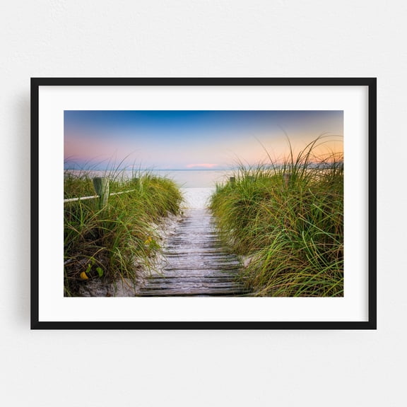Smathers Beach - Key West Florida Photography Black Framed Wall Art Print 24 x 36 inches