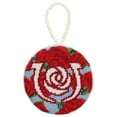 thumbnail image 1 of Smathers & Branson Kentucky Derby Roses Pattern Needlepoint Ornament, 1 of 1