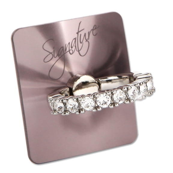 Smatixx Luxury Finger Ring Grip with Swarovski Crystal Stone Universal Kickstand Compatible with iPhone 11 Pro Max Samsung Galaxy S10, S10 Plus Note 10, 10 Plus Pixel 4 and More | Signature (Violet)