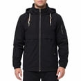 thumbnail image 1 of Smawell Men's Windbreaker Jacket, Lightweight Hooded Full Zip Casual Outdoor Jacket with Drawstring Hood, Elastic Cuffs and Utility Pockets for Travel, Commuting & Everyday Wear, 1 of 7