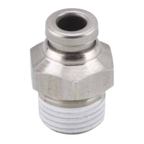 Smc 1/8" x 5/16" Tube x R(PT) SS Male Adapter KQG2H08-01S