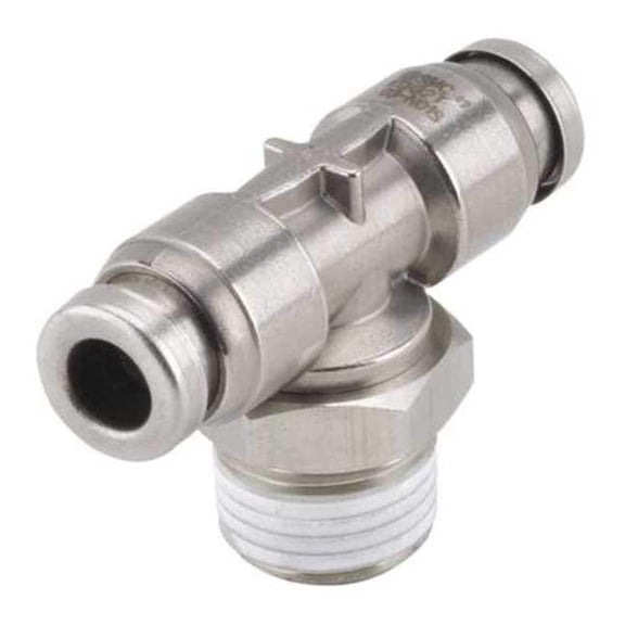 Smc 1/8" x 5/32" Tube x MNPT SS Male Branch Tee KQG2T03-N01S
