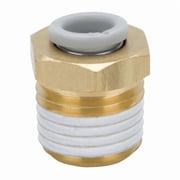 Push-Fit Adapter Fitting, Push-to-Connect x MBSPT, 4mm Tube OD, 1/8 in Pipe Size, Brass