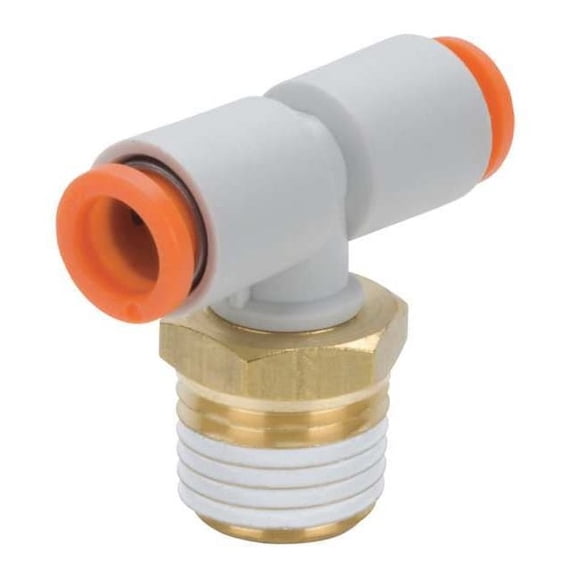 Smc Male Branch Tee,1/4 in.,TubexMNPT KQ2T07-34AS