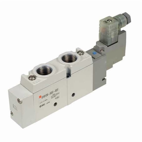 Smc Solenoid Air Con Valve,Five-Way,101 psi SY9220-5DZ-03T